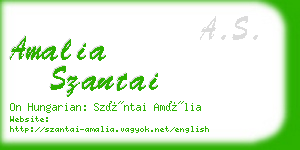 amalia szantai business card